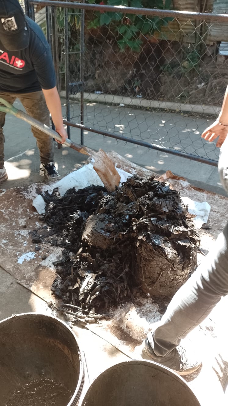 Material orgánico durante su transformación